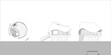 浙江扭曲屋顶的圆形木屋
